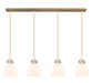 Innovations - 124-410-1PS-BB-G412-8WH - Three Light Linear Pendant - Downtown Urban - Brushed Brass