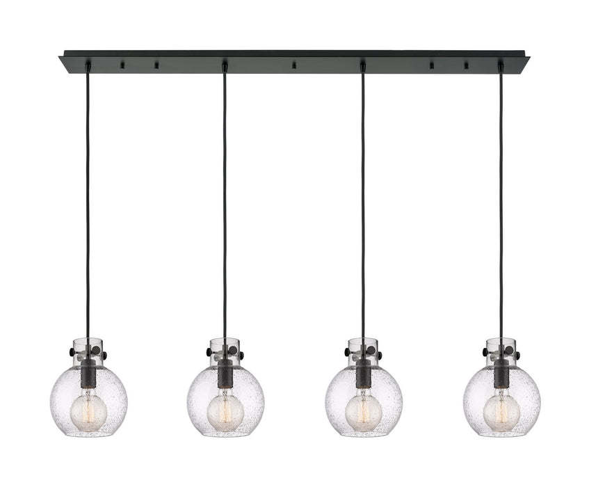 Innovations - 124-410-1PS-BK-G410-8SDY - Nine Light Linear Pendant - Newton - Matte Black