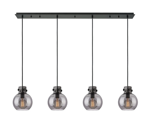 Innovations - 124-410-1PS-BK-G410-8SM - Three Light Linear Pendant - Newton - Matte Black