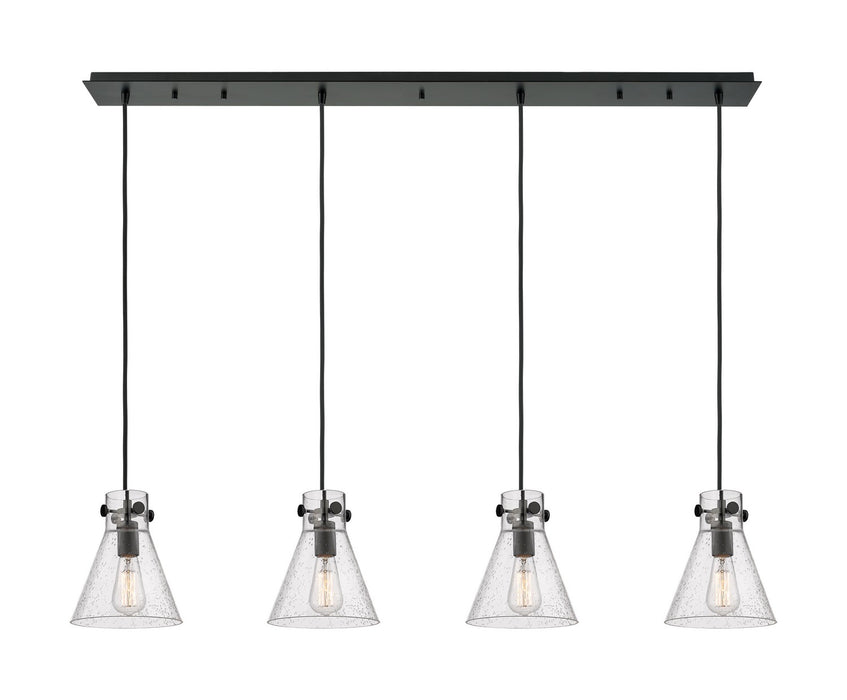 Innovations - 124-410-1PS-BK-G411-8SDY - Two Light Linear Pendant - Downtown Urban - Matte Black