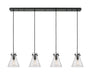 Innovations - 124-410-1PS-BK-G411-8SDY - Two Light Linear Pendant - Downtown Urban - Matte Black