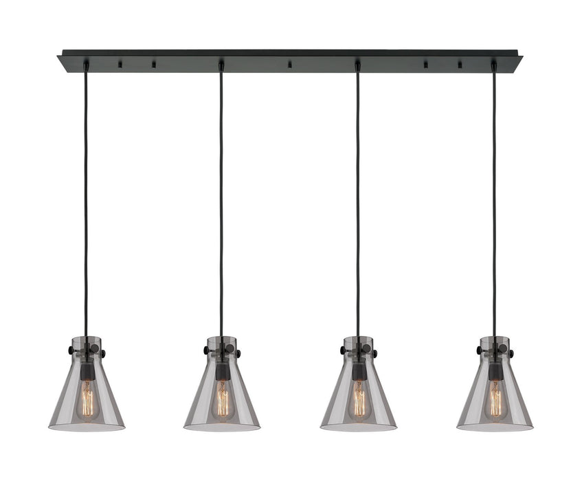 Innovations - 124-410-1PS-BK-G411-8SM - Five Light Linear Pendant - Downtown Urban - Matte Black