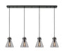 Innovations - 124-410-1PS-BK-G411-8SM - Five Light Linear Pendant - Downtown Urban - Matte Black