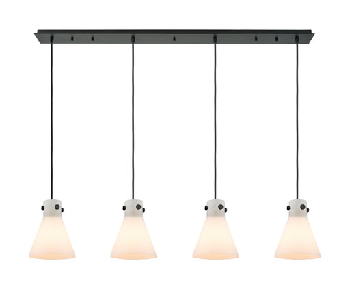 Innovations - 124-410-1PS-BK-G411-8WH - Eight Light Linear Pendant - Downtown Urban - Matte Black