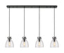 Innovations - 124-410-1PS-BK-G412-8SDY - Four Light Linear Pendant - Downtown Urban - Matte Black