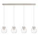 Innovations - 124-410-1PS-PN-G410-8CL - Four Light Linear Pendant - Newton - Polished Nickel