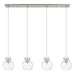 Innovations - 124-410-1PS-SN-G410-8CL - One Light Linear Pendant - Downtown Urban - Brushed Satin Nickel