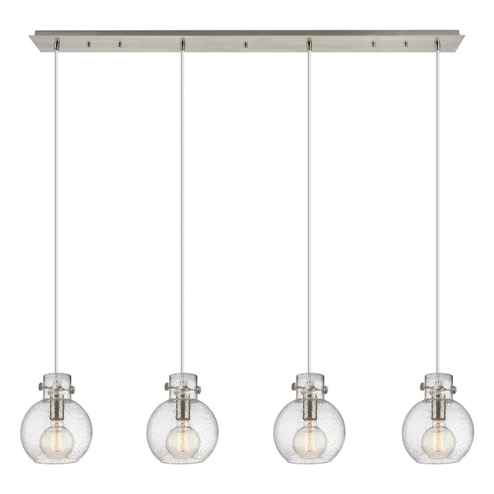 Innovations - 124-410-1PS-SN-G410-8SDY - Four Light Linear Pendant - Newton - Brushed Satin Nickel