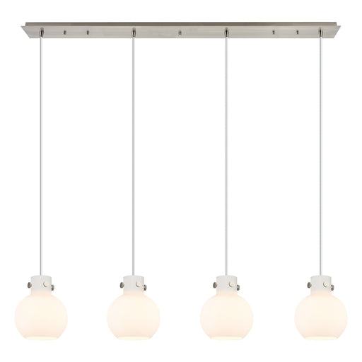 Innovations - 124-410-1PS-SN-G410-8WH - LED Linear Pendant - Newton - Brushed Satin Nickel