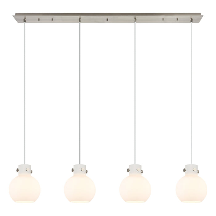 Innovations - 124-410-1PS-SN-G410-8WH - LED Linear Pendant - Newton - Brushed Satin Nickel