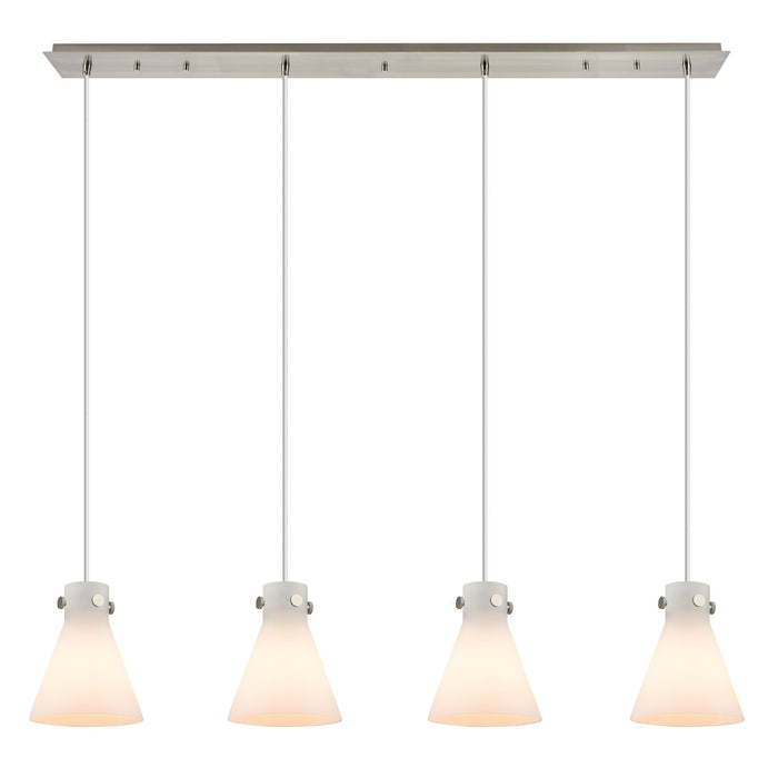 Innovations - 124-410-1PS-SN-G411-8WH - Two Light Linear Pendant - Downtown Urban - Brushed Satin Nickel