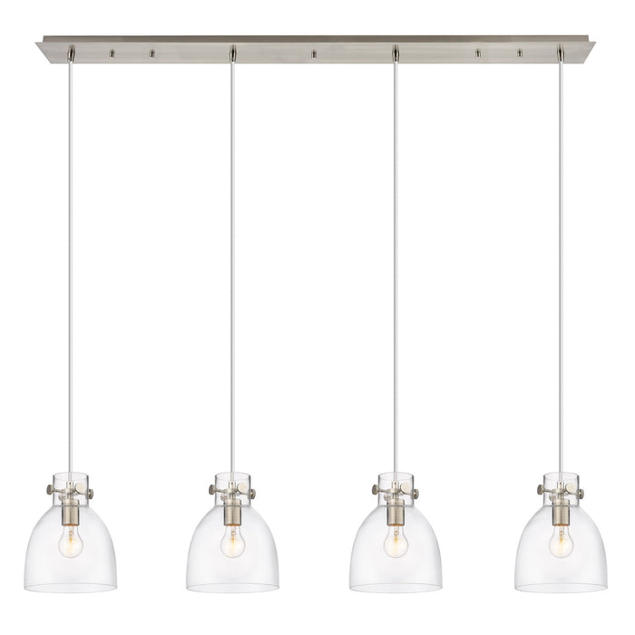 Innovations - 124-410-1PS-SN-G412-8CL - Six Light Linear Pendant - Downtown Urban - Brushed Satin Nickel