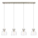 Innovations - 124-410-1PS-SN-G412-8CL - Six Light Linear Pendant - Downtown Urban - Brushed Satin Nickel