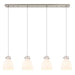 Innovations - 124-410-1PS-SN-G412-8WH - Five Light Linear Pendant - Downtown Urban - Brushed Satin Nickel