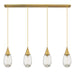 Innovations - 124-450-1P-BB-G450-6CL - LED Linear Pendant - Downtown Urban - Brushed Brass