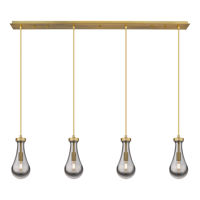 Innovations - 124-451-1P-BB-G451-5SM - LED Linear Pendant - Downtown Urban - Brushed Brass