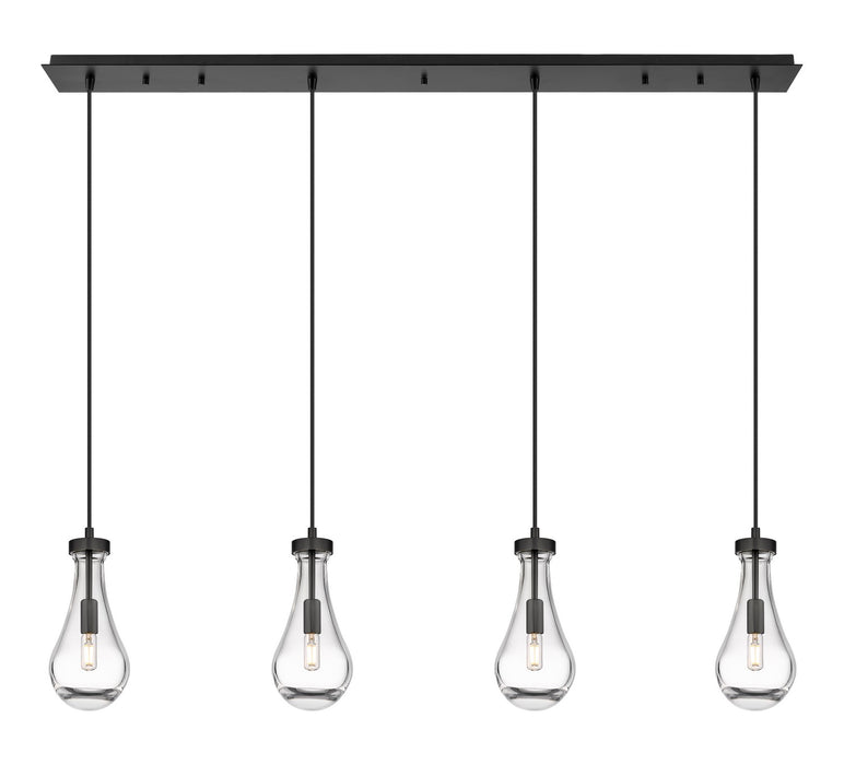 Innovations - 124-451-1P-BK-G451-5CL - LED Linear Pendant - Downtown Urban - Matte Black