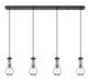 Innovations - 124-451-1P-BK-G451-5CL - LED Linear Pendant - Downtown Urban - Matte Black