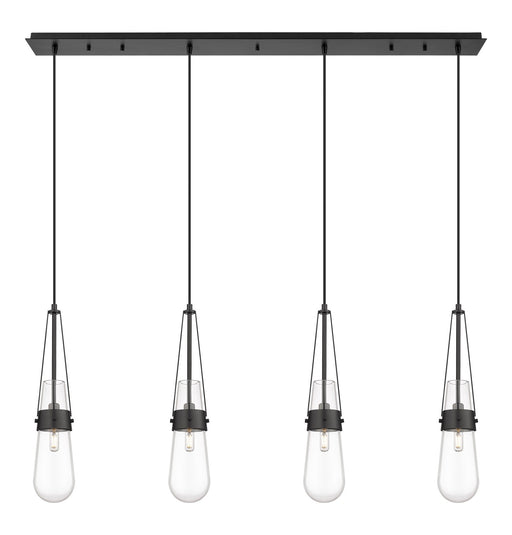 Innovations - 124-452-1P-BK-G452-4CL - LED Linear Pendant - Downtown Urban - Matte Black