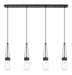 Innovations - 124-452-1P-BK-G452-4CL - LED Linear Pendant - Downtown Urban - Matte Black