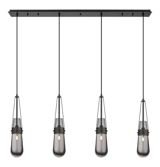 Innovations - 124-452-1P-BK-G452-4SM - LED Linear Pendant - Downtown Urban - Matte Black