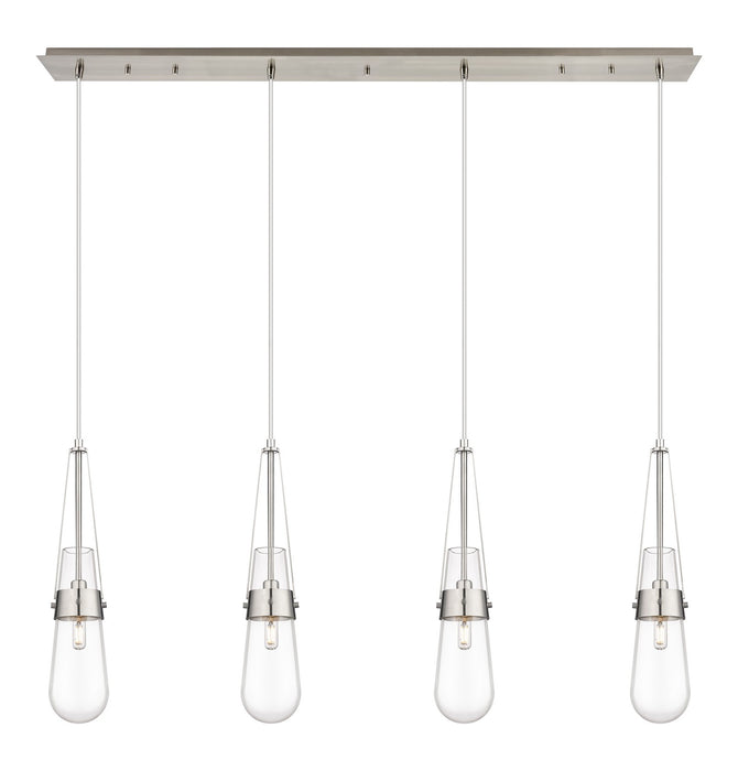 Innovations - 124-452-1P-SN-G452-4CL - LED Linear Pendant - Downtown Urban - Brushed Satin Nickel