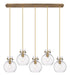 Innovations - 125-410-1PS-BB-G410-8CL - Five Light Linear Pendant - Downtown Urban - Brushed Brass