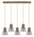 Innovations - 125-410-1PS-BB-G411-8SM - Four Light Linear Pendant - Downtown Urban - Brushed Brass