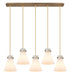 Innovations - 125-410-1PS-BB-G411-8WH - Seven Light Linear Pendant - Downtown Urban - Brushed Brass