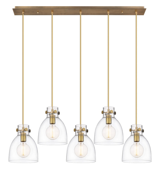 Innovations - 125-410-1PS-BB-G412-8CL - LED Linear Pendant - Downtown Urban - Brushed Brass