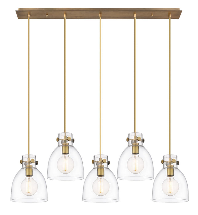 Innovations - 125-410-1PS-BB-G412-8CL - LED Linear Pendant - Downtown Urban - Brushed Brass