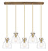 Innovations - 125-410-1PS-BB-G412-8CL - LED Linear Pendant - Downtown Urban - Brushed Brass