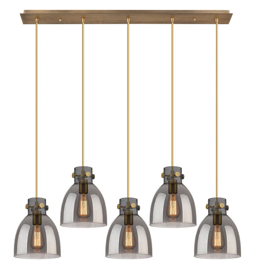 Innovations - 125-410-1PS-BB-G412-8SM - Six Light Linear Pendant - Downtown Urban - Brushed Brass