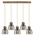 Innovations - 125-410-1PS-BB-G412-8SM - Six Light Linear Pendant - Downtown Urban - Brushed Brass