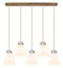 Innovations - 125-410-1PS-BB-G412-8WH - Nine Light Linear Pendant - Downtown Urban - Brushed Brass