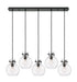 Innovations - 125-410-1PS-BK-G410-8CL - Three Light Linear Pendant - Downtown Urban - Matte Black