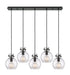 Innovations - 125-410-1PS-BK-G410-8SDY - Six Light Linear Pendant - Newton - Matte Black