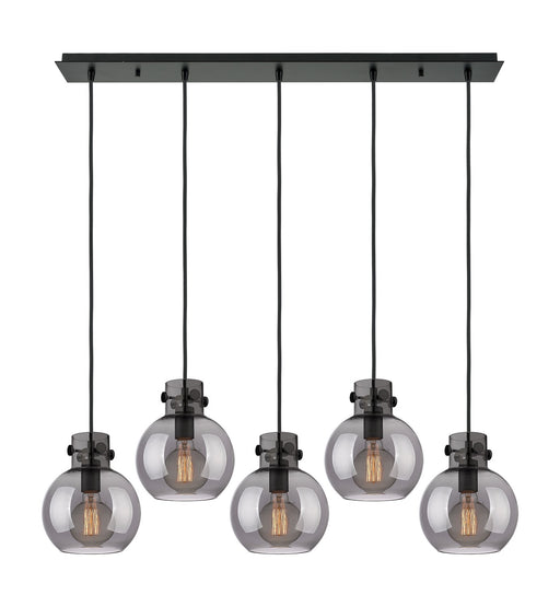 Innovations - 125-410-1PS-BK-G410-8SM - Nine Light Linear Pendant - Newton - Matte Black