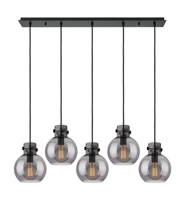 Innovations - 125-410-1PS-BK-G410-8SM - Nine Light Linear Pendant - Newton - Matte Black