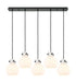 Innovations - 125-410-1PS-BK-G410-8WH - Two Light Linear Pendant - Newton - Matte Black