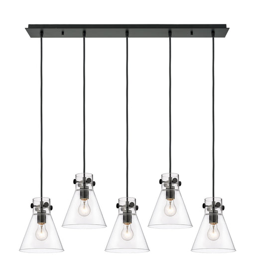 Innovations - 125-410-1PS-BK-G411-8CL - Five Light Linear Pendant - Downtown Urban - Matte Black