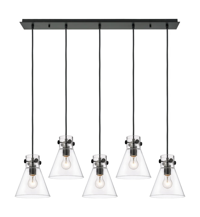 Innovations - 125-410-1PS-BK-G411-8CL - Five Light Linear Pendant - Downtown Urban - Matte Black