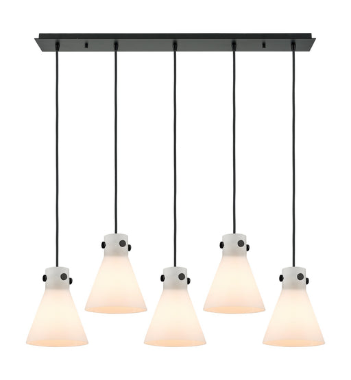 Innovations - 125-410-1PS-BK-G411-8WH - Four Light Linear Pendant - Downtown Urban - Matte Black