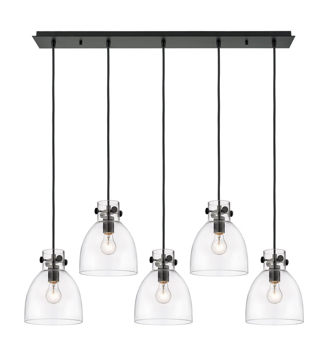 Innovations - 125-410-1PS-BK-G412-8CL - Seven Light Linear Pendant - Downtown Urban - Matte Black