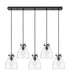 Innovations - 125-410-1PS-BK-G412-8CL - Seven Light Linear Pendant - Downtown Urban - Matte Black