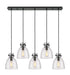 Innovations - 125-410-1PS-BK-G412-8SDY - LED Linear Pendant - Downtown Urban - Matte Black