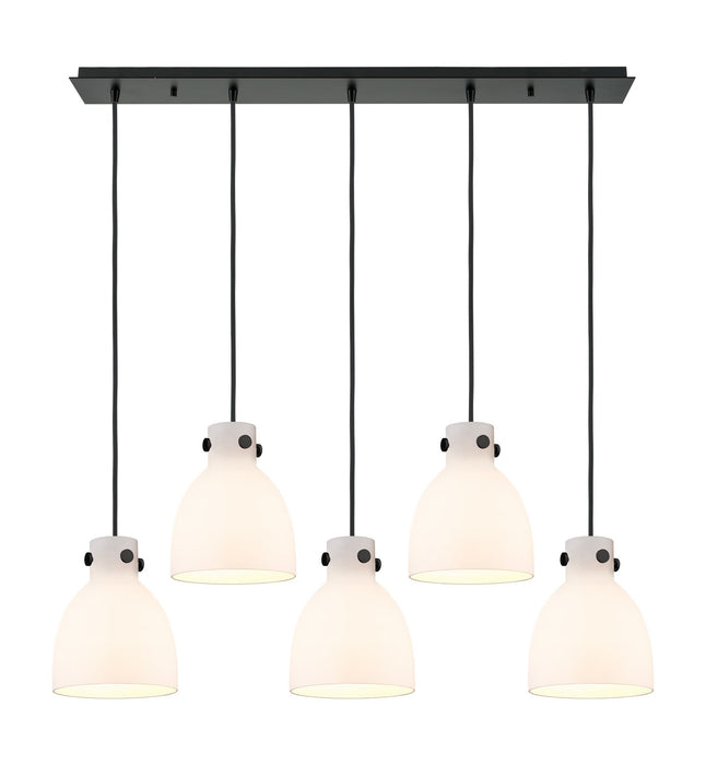 Innovations - 125-410-1PS-BK-G412-8WH - Seven Light Linear Pendant - Downtown Urban - Matte Black