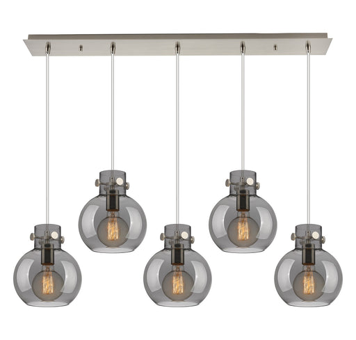 Innovations - 125-410-1PS-SN-G410-8SM - Three Light Linear Pendant - Newton - Brushed Satin Nickel