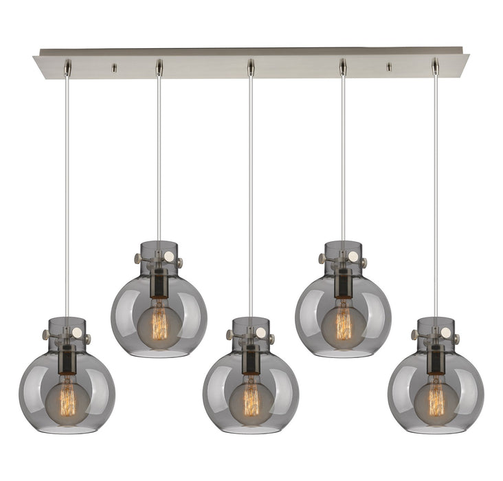 Innovations - 125-410-1PS-SN-G410-8SM - Three Light Linear Pendant - Newton - Brushed Satin Nickel