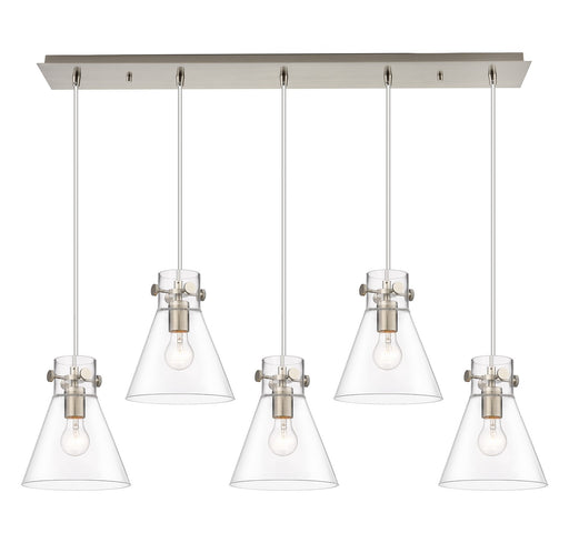 Innovations - 125-410-1PS-SN-G411-8CL - Nine Light Linear Pendant - Downtown Urban - Brushed Satin Nickel